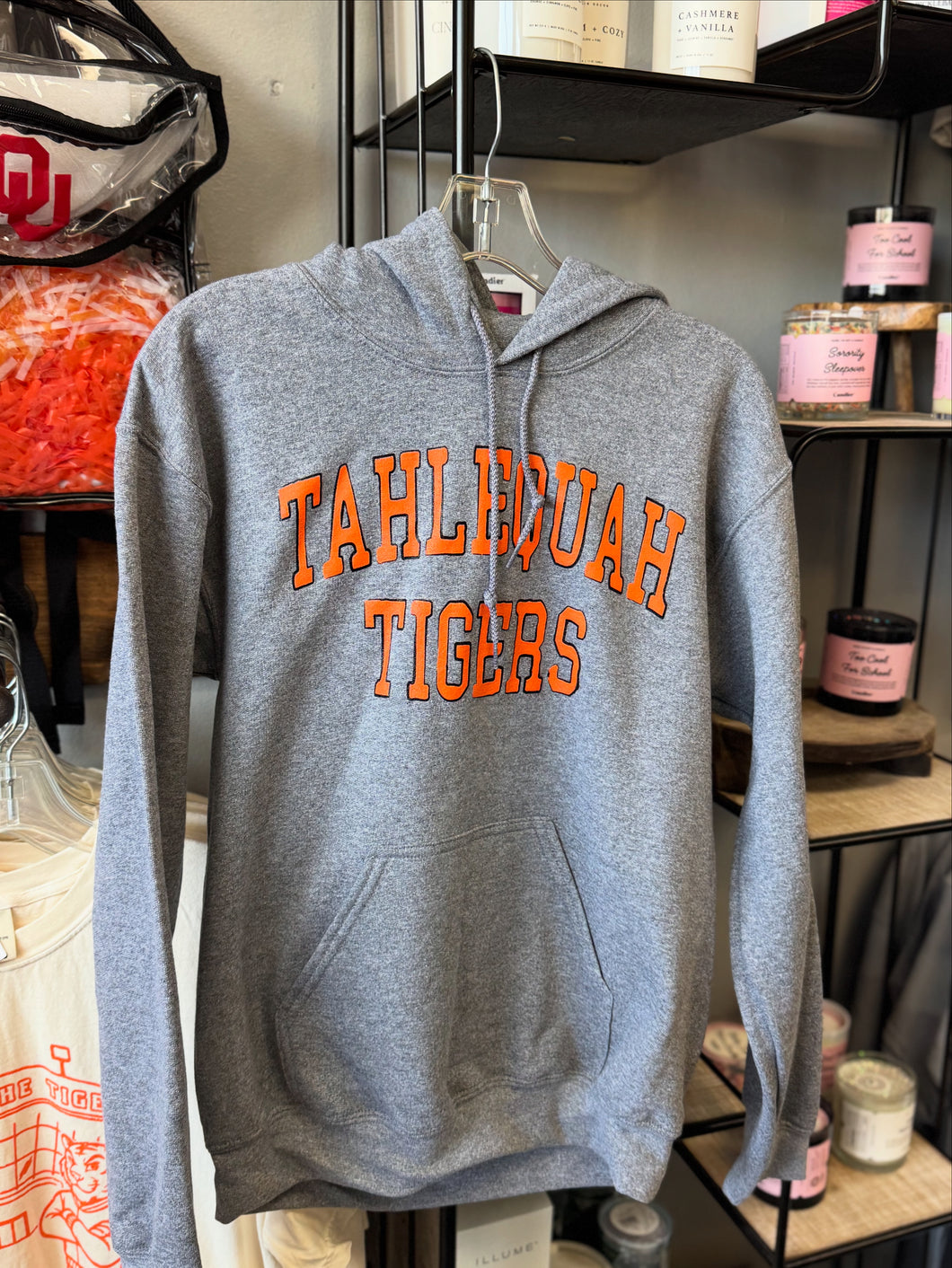 TT Tahlequah Tigers Hoodie Grey