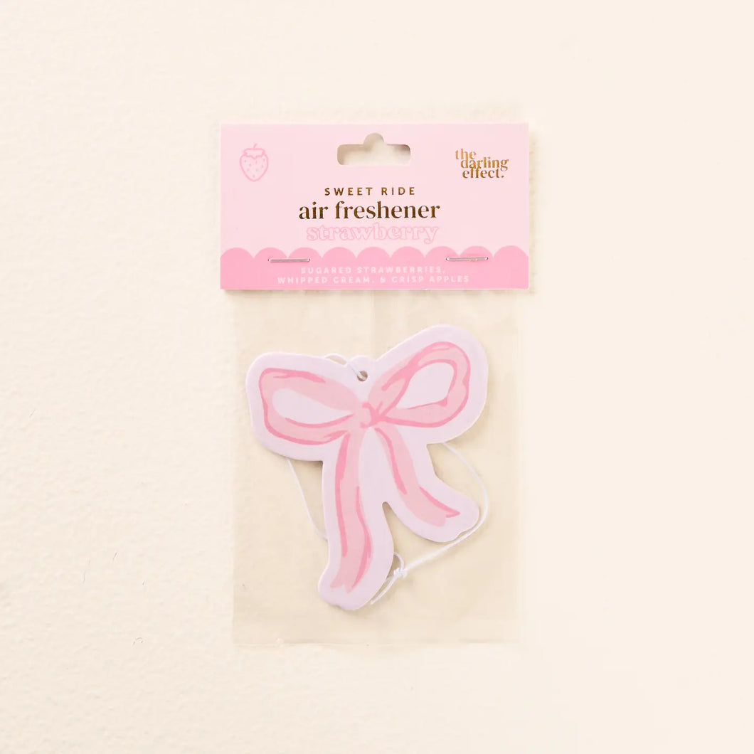 The Darling Effect- Sweet Ride Car Air Freshener-Bow Pink