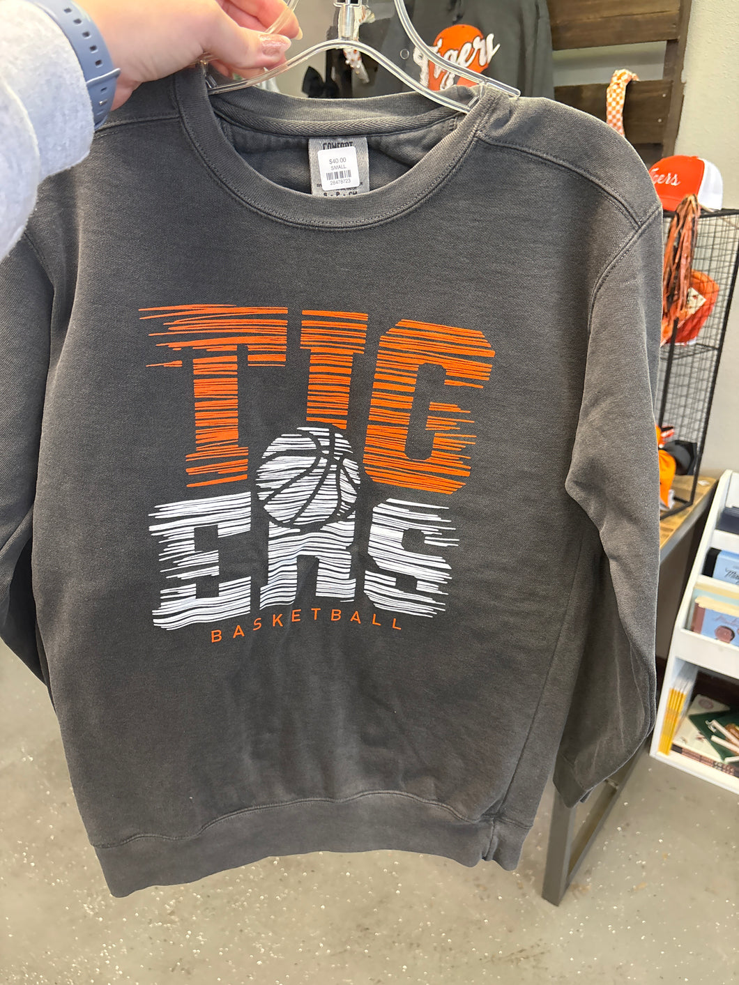 Tahlequah Tigers Basketball Comfort Colors Sweatshirts