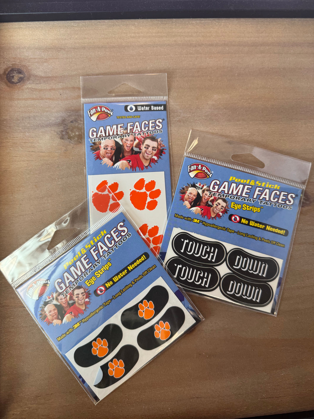 Game Face Temporary Tattoos