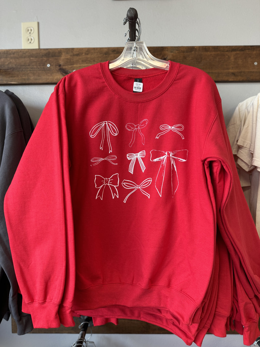 TT Christmas Bows Red Sweatshirt