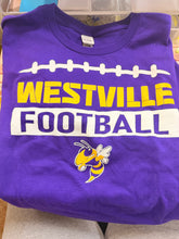 Load image into Gallery viewer, Westville Football Purple Gildan T-Shirt

