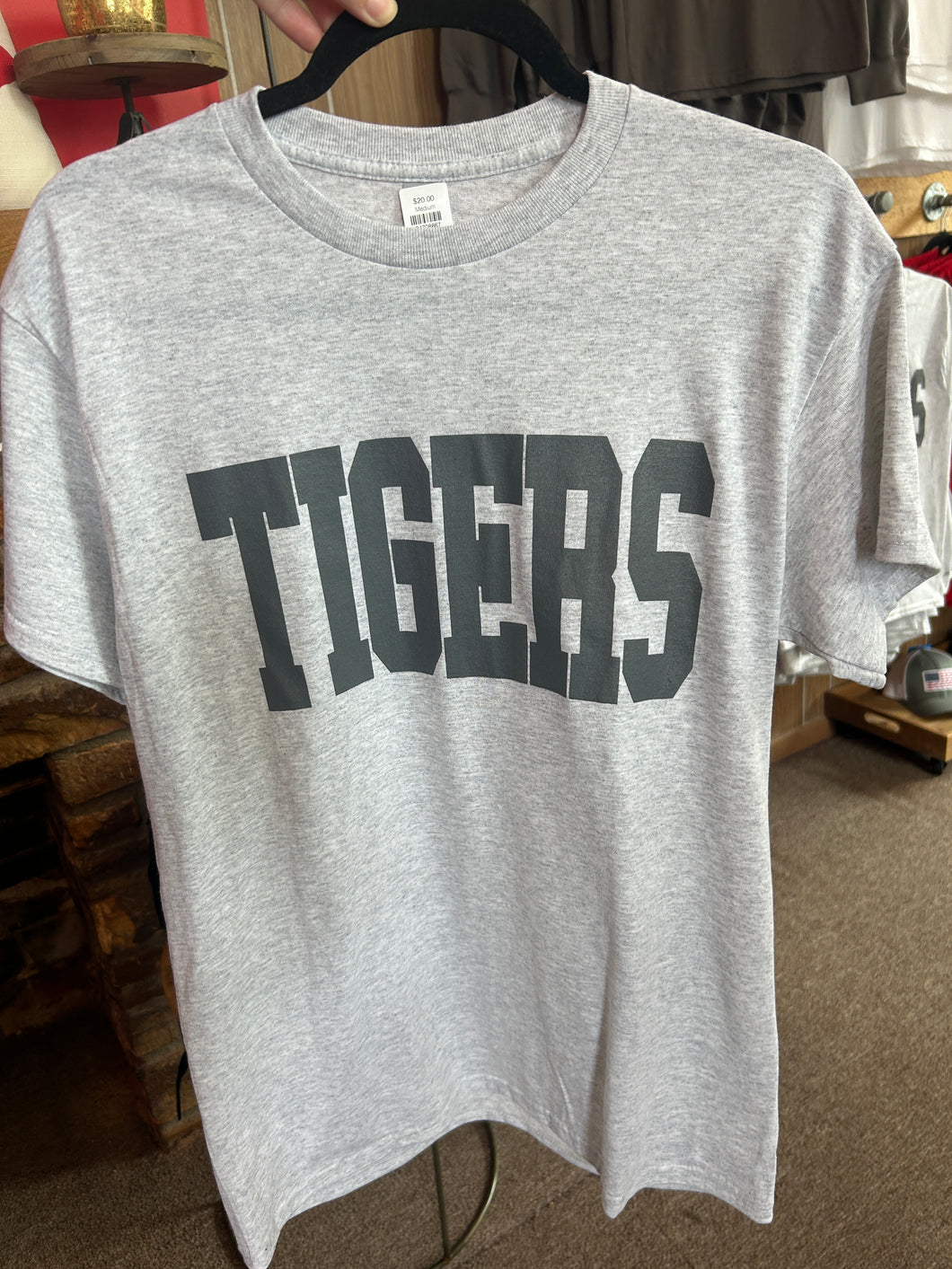 Tigers gray font T-shirt