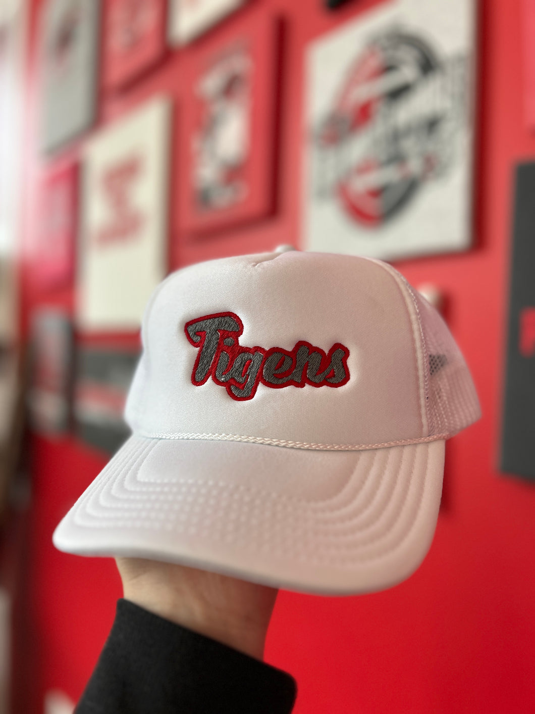 Tigers embroidered trucker hat