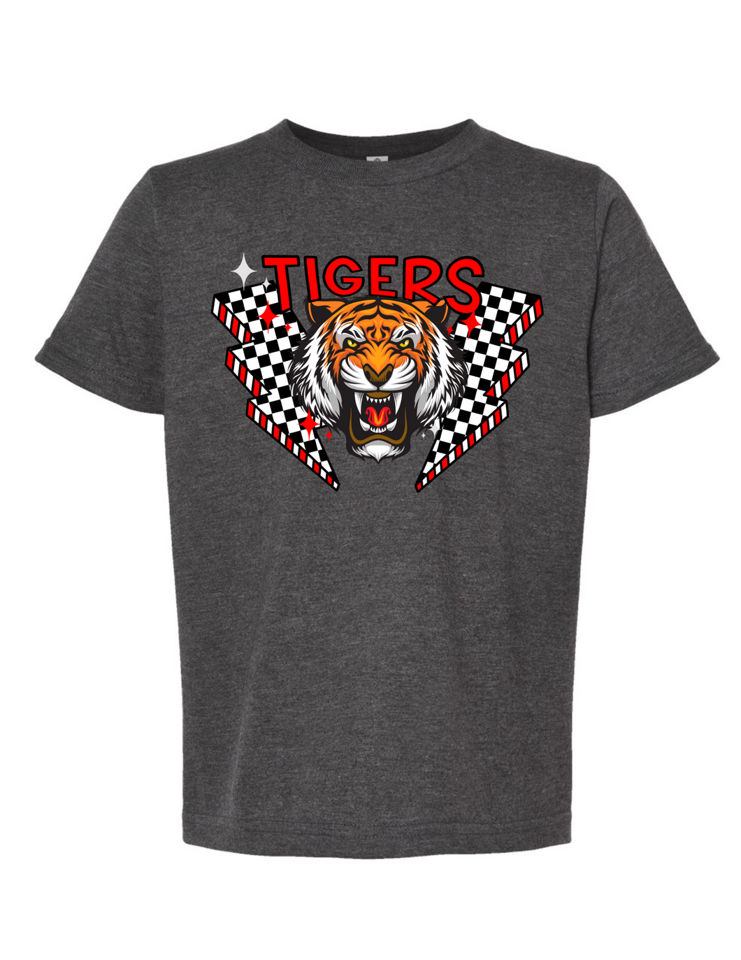 Tigers checkered lightning bolt