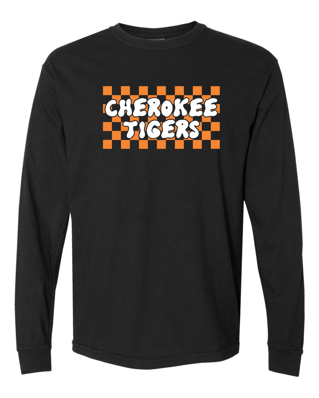 Cherokee Tigers Pre-Order- COMFORT COLORS BLACK LONG SLEEVE