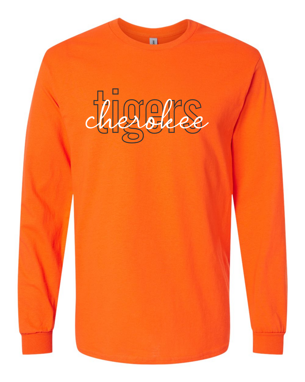 Cherokee Tigers Pre-Order- GILDAN ORANGE LONG SLEEVE