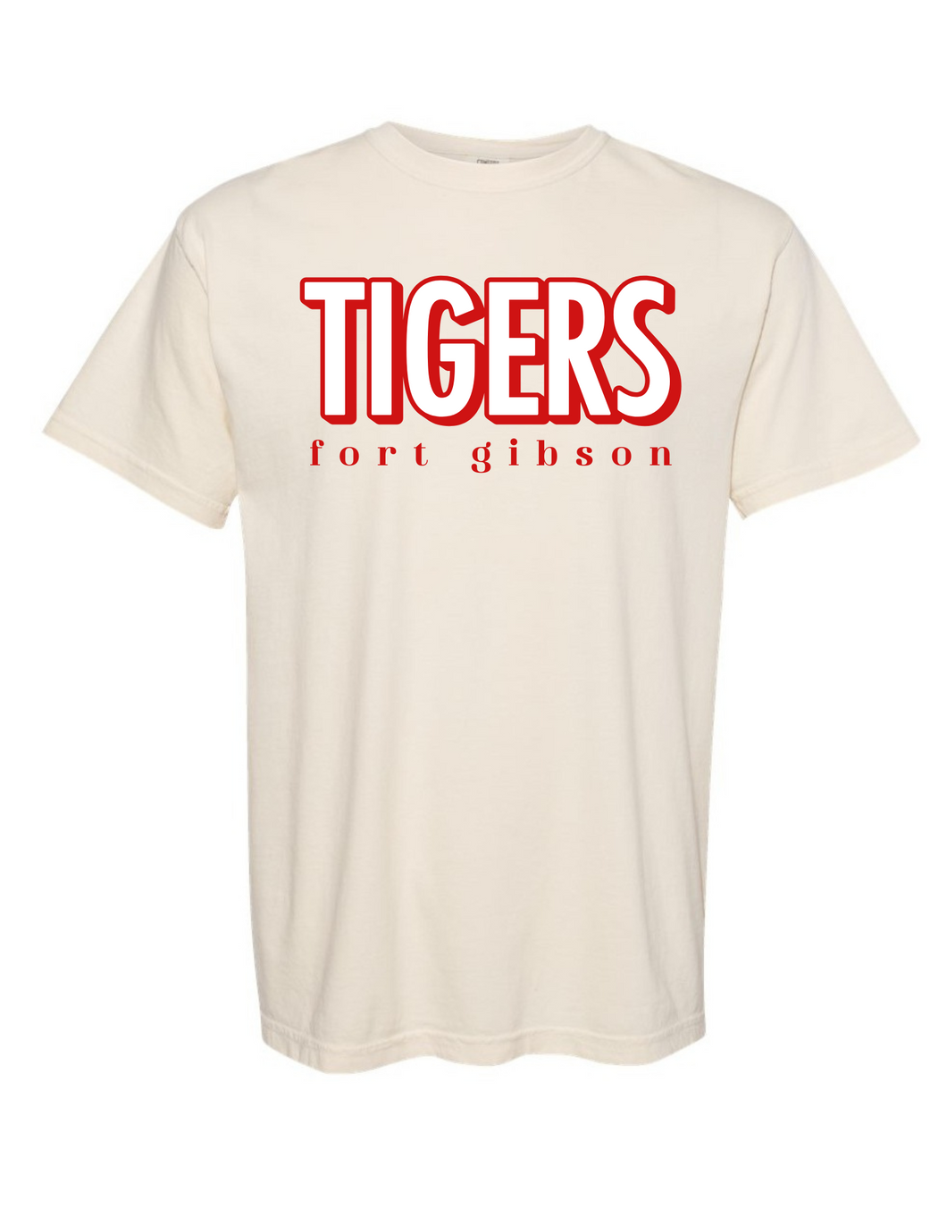 Tigers Fort Gibson T-shirt on Cream