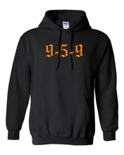 Load image into Gallery viewer, 9-5-9  Black Hoodie
