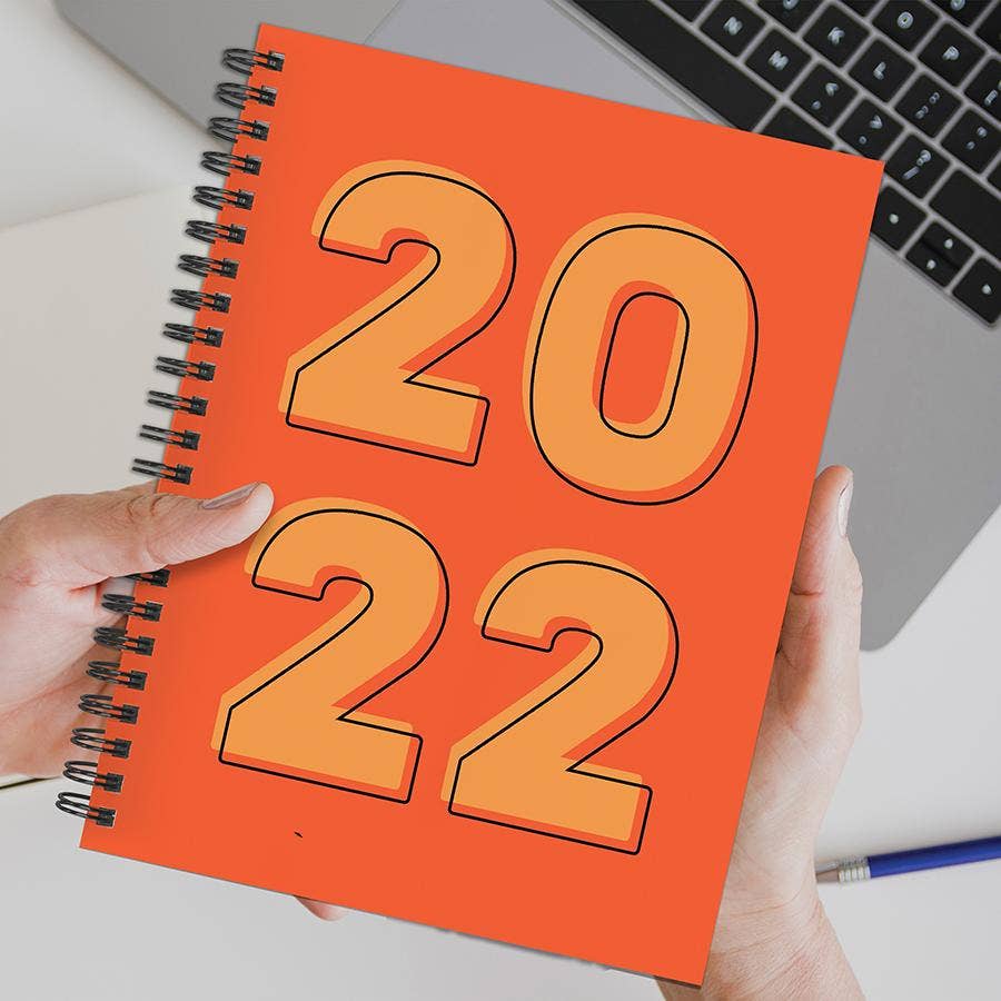 TF Publishing - Paper Goods - Orange Year Medium Weekly Monthly Planner + Coordinating Planning Stickers