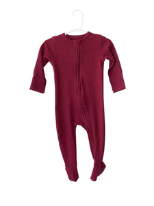 Modern Burlap - Organic Thermal Zip Footie | Solids & Prints
