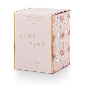 ILLUME Pink Pine Gifted Glass Candle