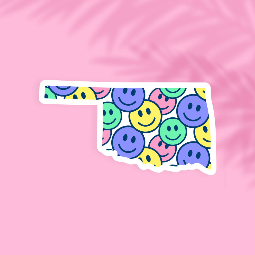 The State Stickers - Oklahoma Colorful Smiles State Sticker