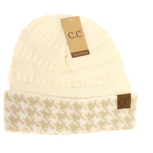 Houndstooth CC Beanie