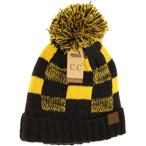 Fuzzy Line New Buffalo Check Print CC Beanie