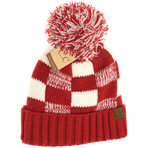 Fuzzy Line New Buffalo Check Print CC Beanie