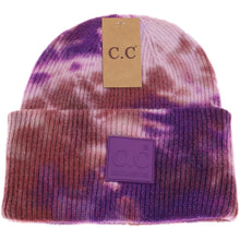 Load image into Gallery viewer, Tie-Dye Beanie with Rubber Patch
