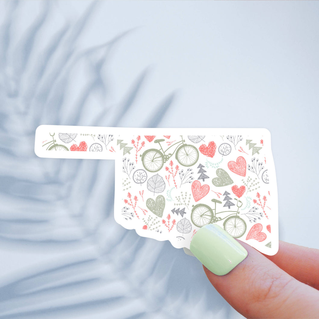 The State Stickers - Oklahoma Bike State Sticker