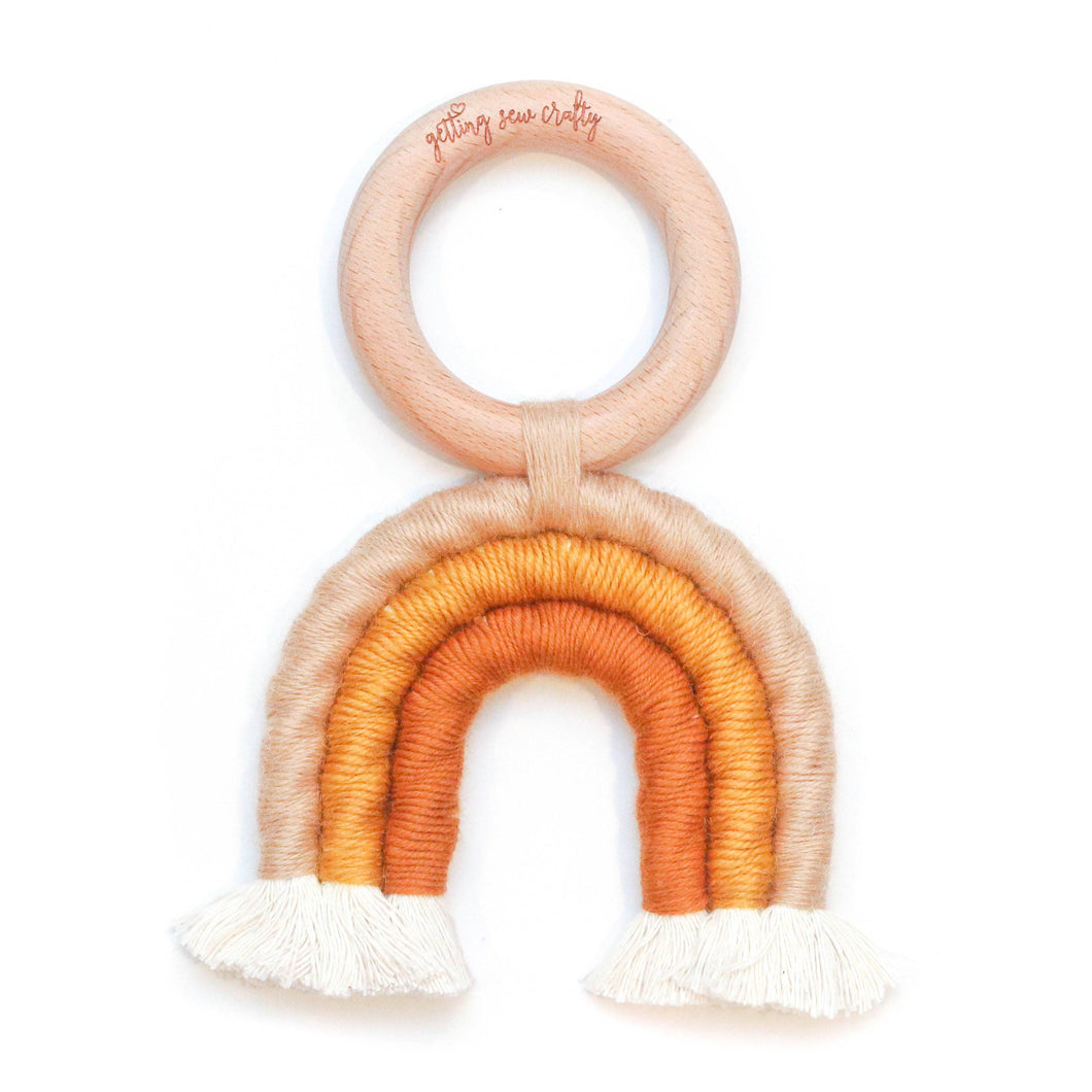 Getting Sew Crafty - Macrame Rainbow Teether
