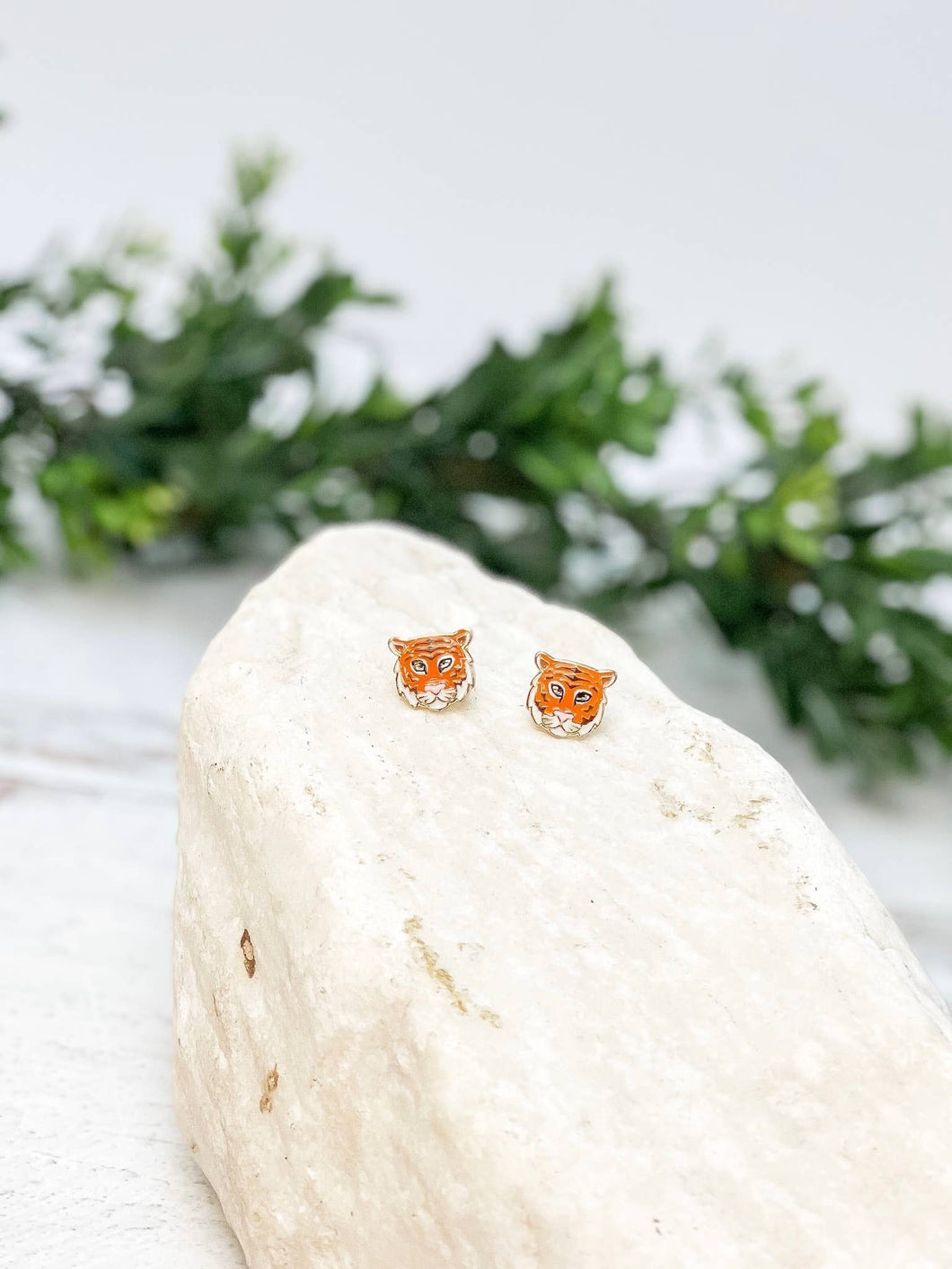 Prep Obsessed Wholesale - Tiger Enamel Stud Earrings