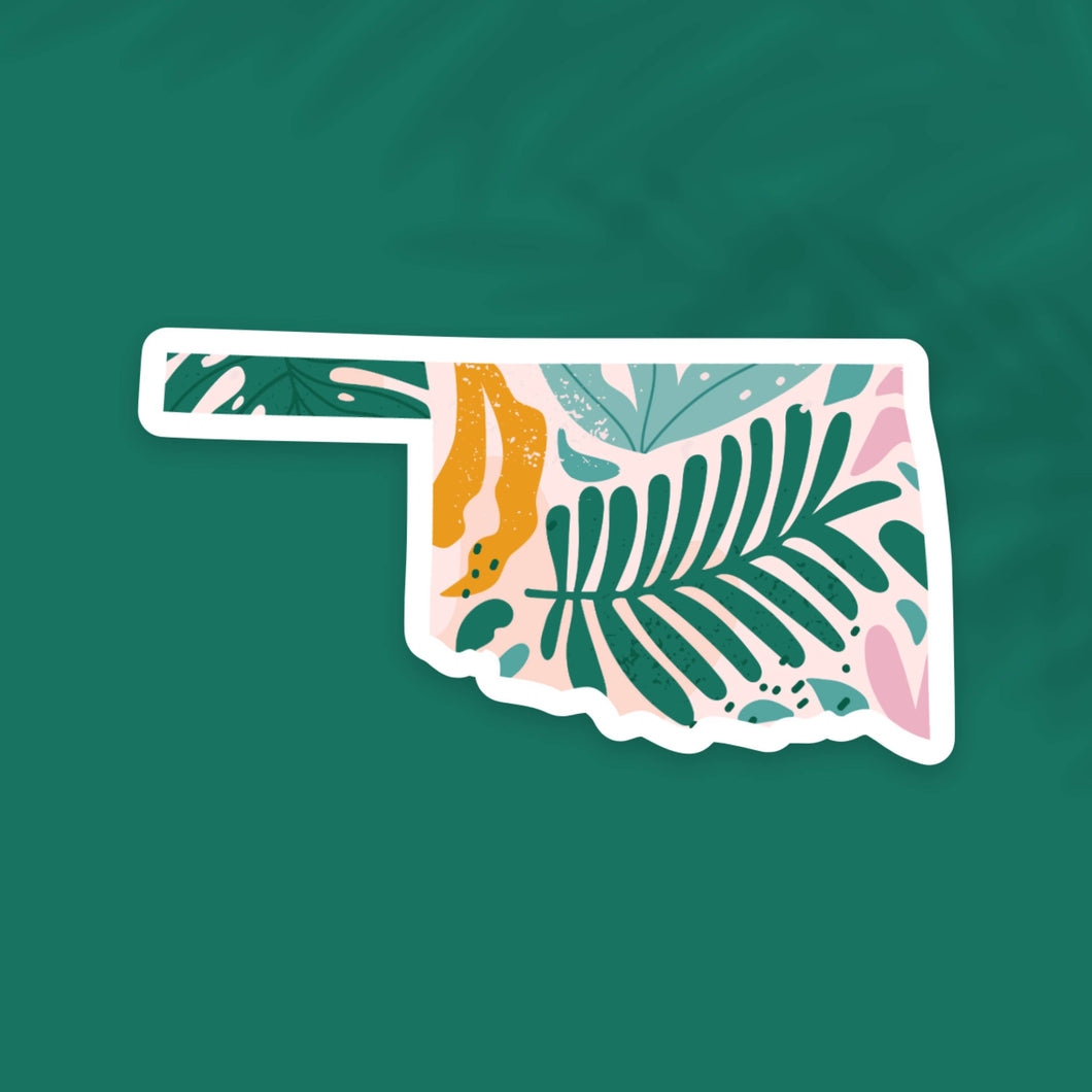 The State Stickers - Oklahoma Tropical Flora State Sticker