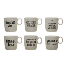Load image into Gallery viewer, Stoneware Mug with Saying
