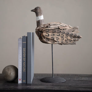 Vintage Reproduction Driftwood Bird on Stand