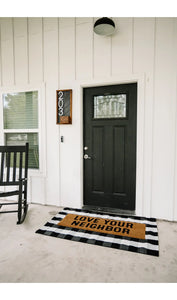 Modern Burlap Mat