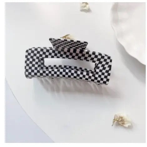 Hair Claw - BLACK CHECK