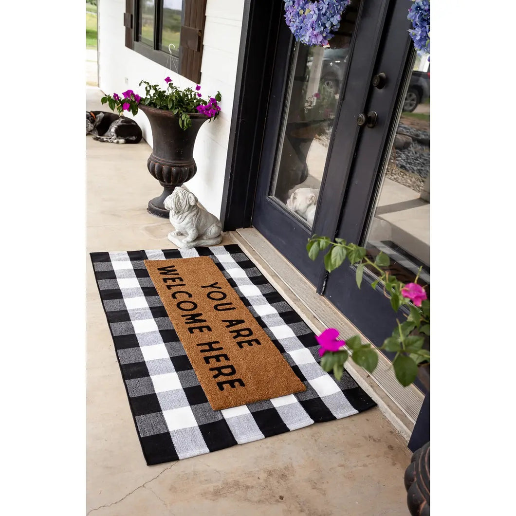 Modern Burlap Mat