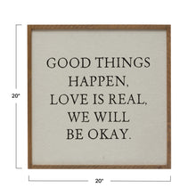 Load image into Gallery viewer, Good Things Happen Wood Framed Wall Decor
