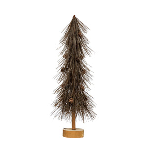 6" Round x 20-3/4"H Plastic Tree with Wood Base